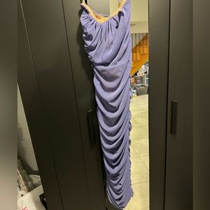 Purple shimmer rouged dress never worn size medium